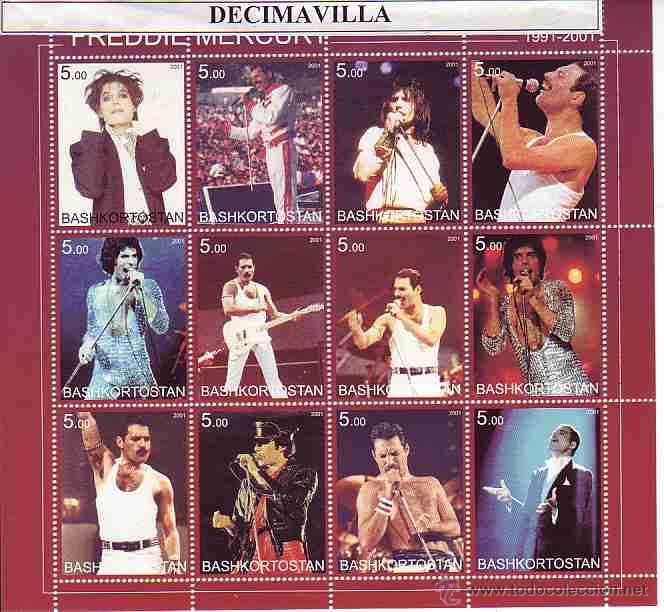 Sellos: PRMS540, BASHKORTOSTAN, 2001, FREDDIE MERCURY - Foto 1