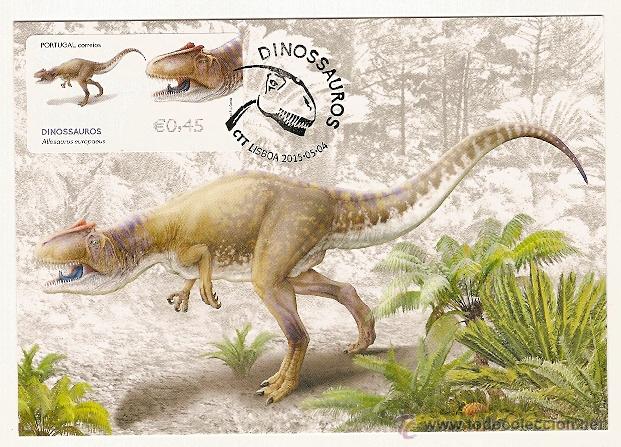 Sellos: Portugal  & M&aacute;ximo Postal, Dinossauros 2015(3) - Foto 1