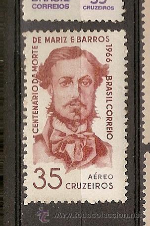 Sellos: Brasil * & Aereo, Centenario de Mariz e Barros 1966 (99) - Foto 1