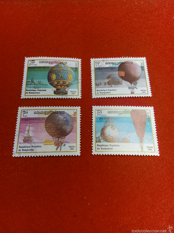 Sellos: KAMPUCHEA SERIE GLOBOS - Foto 1
