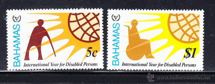 Sellos: BAHAMAS 472/73** - A&Ntilde;O 1981 - A&Ntilde;O INTERNACIONAL DEL MINUSVALIDO - Foto 1
