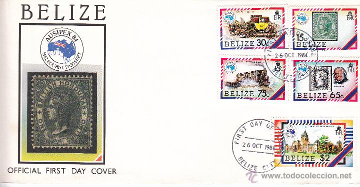 Sellos: SOBRE: 1984 BELIZE. AUSIPEX-84 - Foto 1