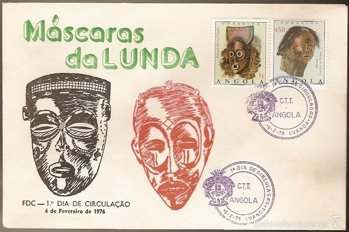 Sellos: Angola & FDC M&aacute;scaras de Lunda, Luanda 1976 (604) - Foto 1