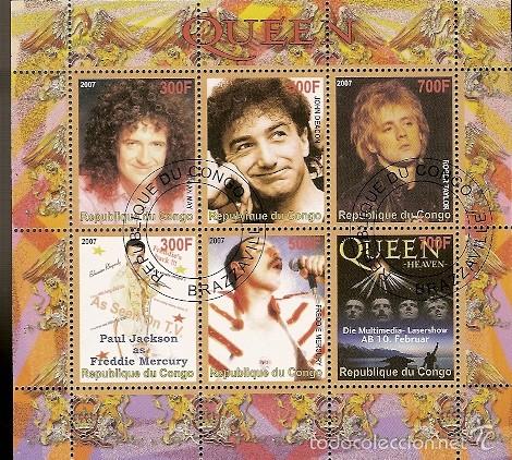 Sellos: Rep. Congo & Rock Legends, The Queen 2007 (31) - Foto 1