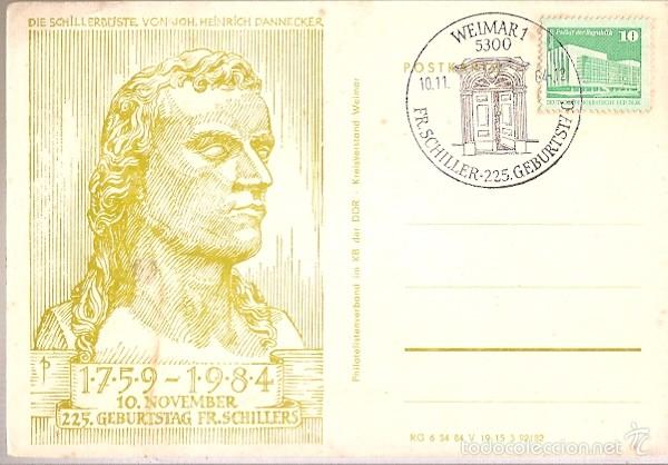 Timbres: Alemania & Inteiro Postal, D.D.R Geburtstag Fr. Schillers 1759-1984 (1)
