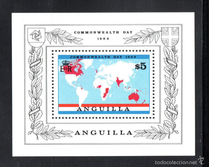 Sellos: ANGUILLA HB 47** - A&Ntilde;O 1983 - DIA DE LA COMMONWEALTH - Foto 1