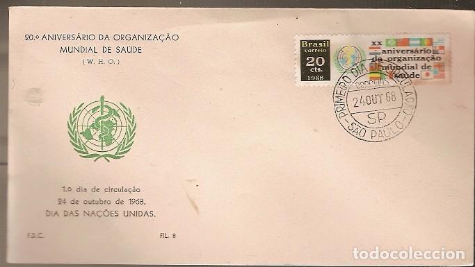 Timbres: Brasil & FDC O.M.S, XX A&ntilde;os de la Organizaci&oacute;n Mundial de la Salud, Sao Paulo 1968 (872)