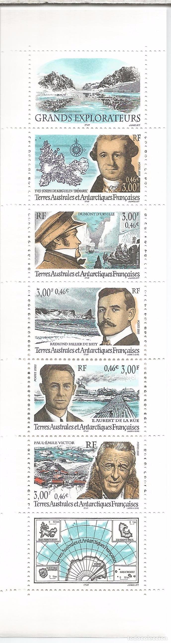 Briefmarken: TAAF ANTARTCTIC ANTARTIDA POLO SUR CARNET GRANDES EXPLORADORES POLARES