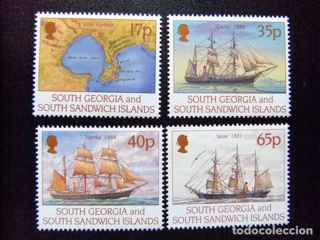 Briefmarken: 41 SOUTH GEORGIA - SOUTH SANDWICH ISLANDS 1994 / MAPA y VELEROS / YVERT 255 / 258 **