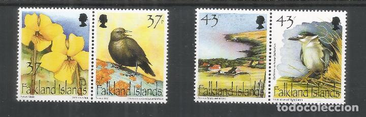 Briefmarken: FALKLAND ISLANDS ANTARTCTIC ANTARTIDA POLO SUR AVE PAJARO FLORA PING&Uuml;INO