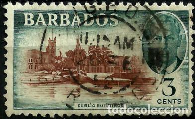 Sellos: BARBADOS. 3 CENTS. EDIFICIOS PUBLICOS - Foto 1