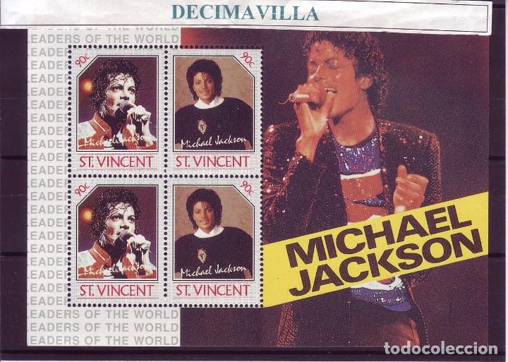 Sellos: SAINT VINCENT, MICHAEL JACKSON, HOJA-BLOQUE, PRMS554 - Foto 1