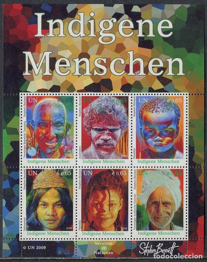 Stamps: NACIONES UNIDAS (SEDE VIENA) - POBLACION INDIGENA  (2009) **