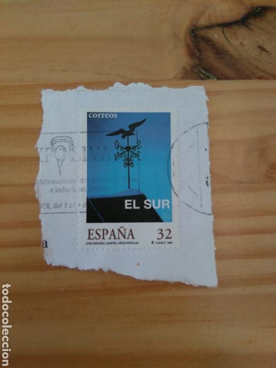 Stamps: Sello Correos El Sur. 32 pts. Veleta. Matasellos Expoliva Ja&eacute;n 1997