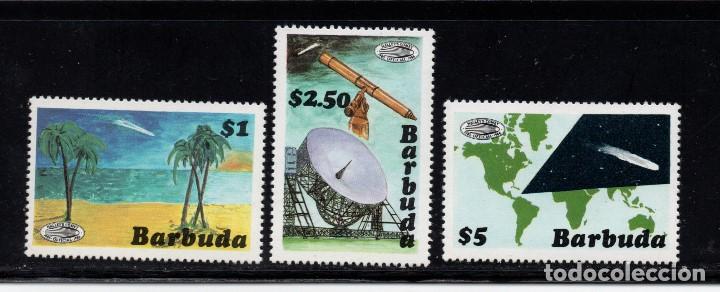 Sellos: BARBUDA 808/10** - A&Ntilde;O 1986 - PASO DEL COMETA HALLEY - Foto 1