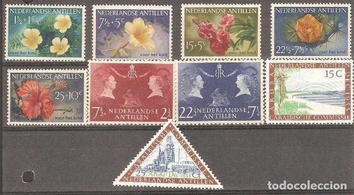 Sellos: ANTILLAS HOLANDESAS,1955,A&Ntilde;O COMPLETO. - Foto 1