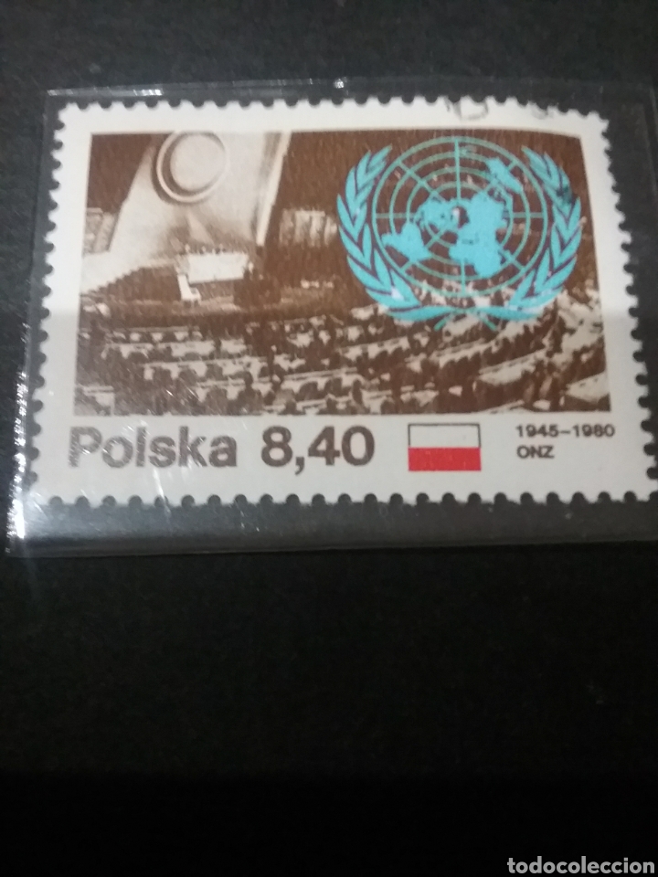 Sellos: Sellos de R. de Polonia (Polska) mtdos. 1980. Emble,a. O.N.U. Congreso. Aniversario