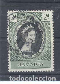 Sellos: JAMAICA,1953, CORONACION, USADO - Foto 1
