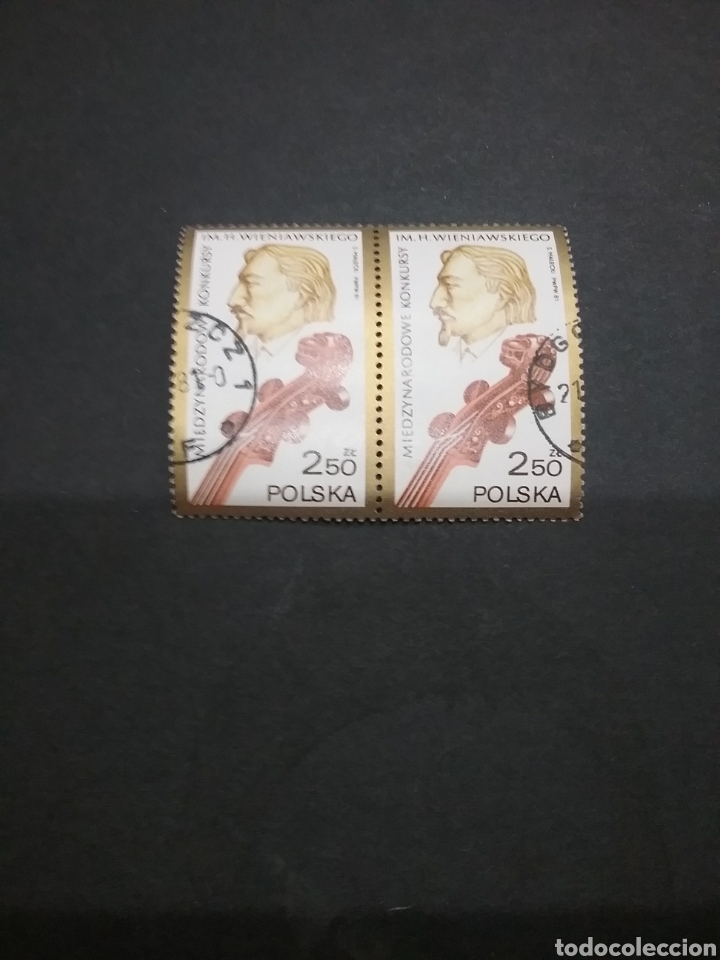 Francobolli: Sellos de Polonia (Polska) matasellados. 1981. Campeonato. Violin. Musica. Instrumento. Retrato.