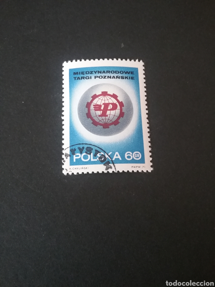 Francobolli: Sellos de Polonia (Polska) matasellados. 1971. Feria de Poznan. Emblena. Esfera. Tierra.