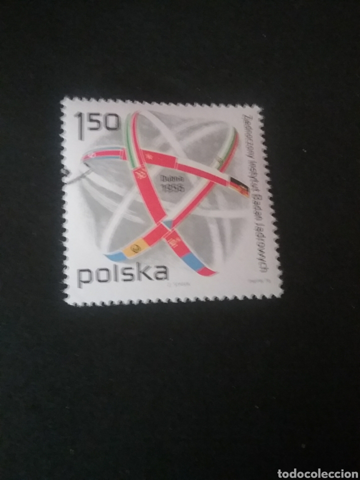 Francobolli: Sellos de Polonia (Polska) matasellados. 1976. Banderas. Nuclear. Energia. Emblema.