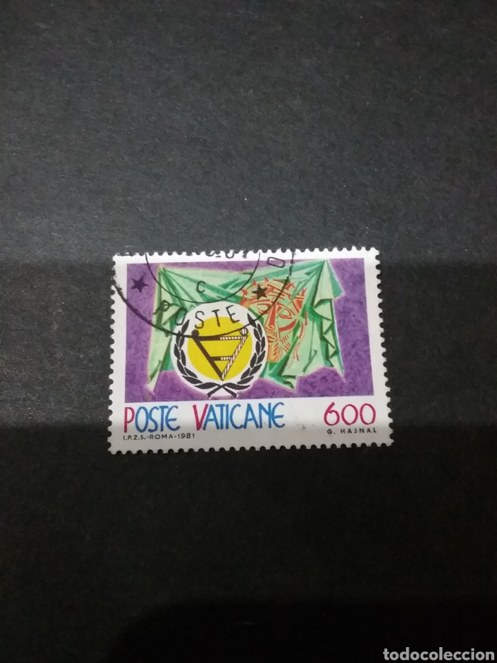 Stamps: Sellos Cuidad Vaticano. Matasellados. 1981. A&ntilde;o internacional discapacitados. Tunica. Emblema.Rostro