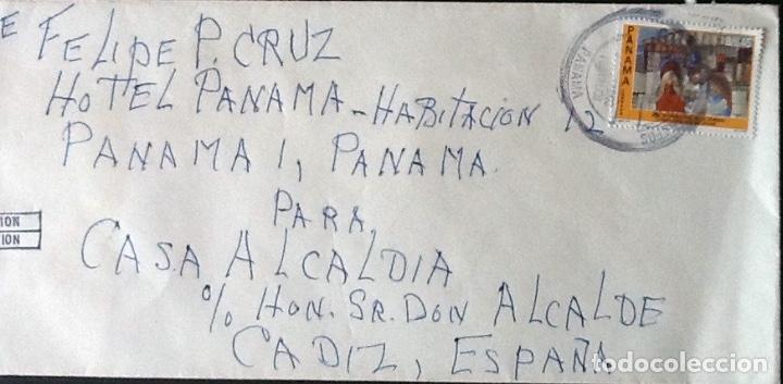 Sellos: CURIOSA CARTA DIRIGIDA AL ALCALDE DE C&Aacute;DIZ. PANAM&Aacute;. - Foto 1