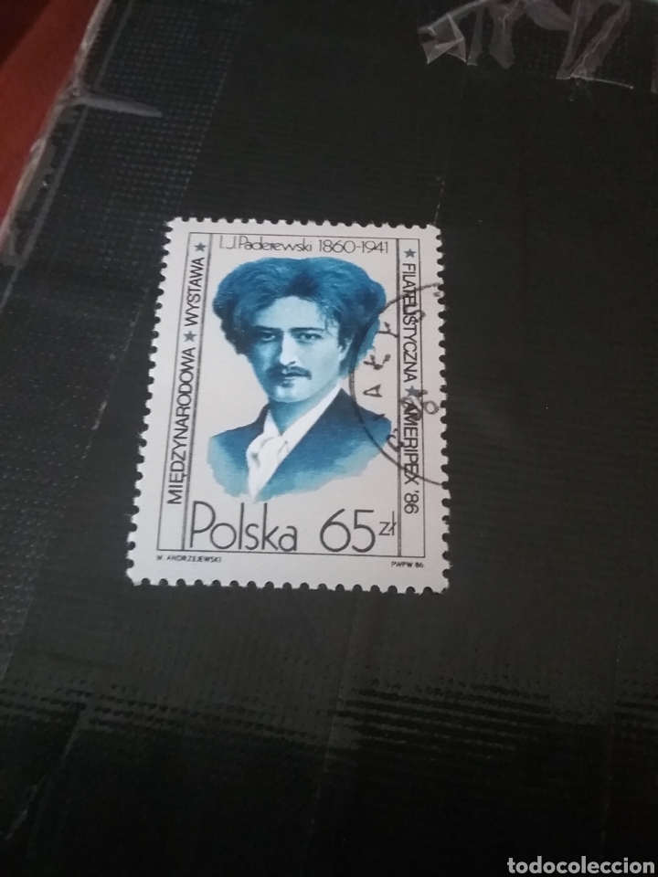 Stamps: Sellos de Polonia (Polska) matasellados. 1986. Ameripex. Chicago. Exposici&oacute;n Filatelica. Ignacy. Ret