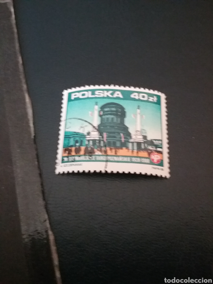 Stamps: Sellos R. Polonia (Polska) matasellados. 1988. Recinto ferial. Torre. Banderas.