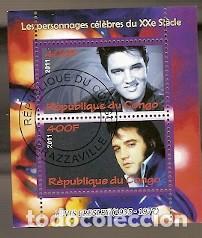 Stamps: Congo & Legendas del Rock, Elvis Priesley 2011 (5546)