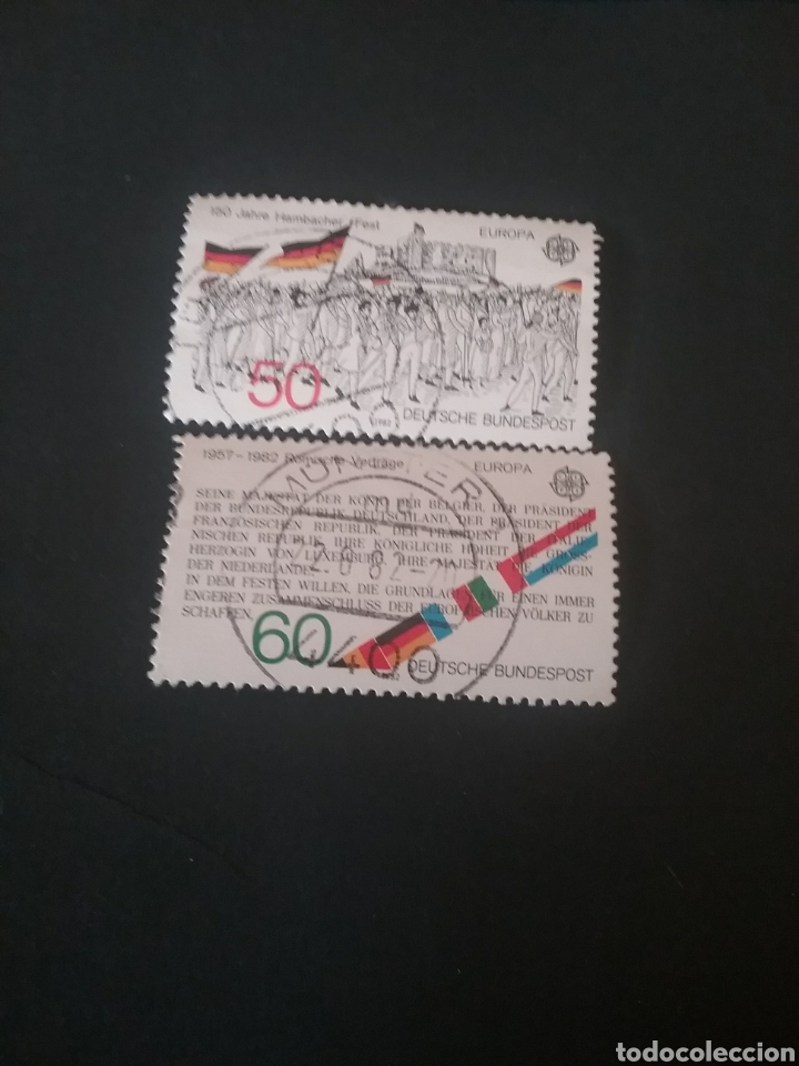 Stamps: Sellos Alemania R. Federal mtdos/1982/Acontecimientos historicos/tratado Roma/banderas/gente/manifes