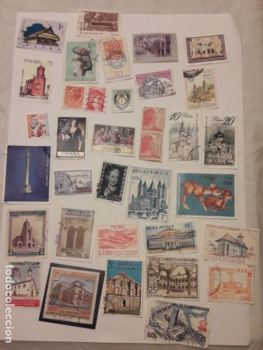 Sellos: Lote de 35 sellos varias tem&aacute;ticas y pa&iacute;ses - Foto 1