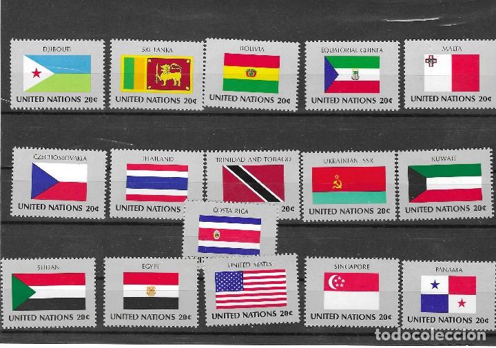 Francobolli: NACIONES UNIDAS N&ordm; 341 AL 356 (**)