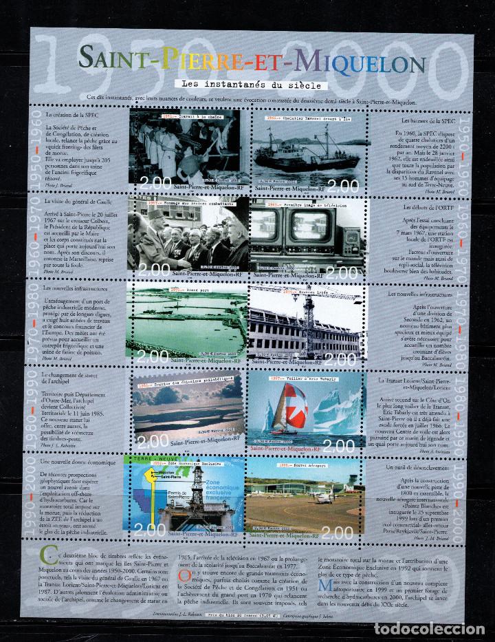 Sellos: SAN PIERRE HB 9** - A&Ntilde;O 2000 - INSTANTANEAS DEL SIGLO - Foto 1