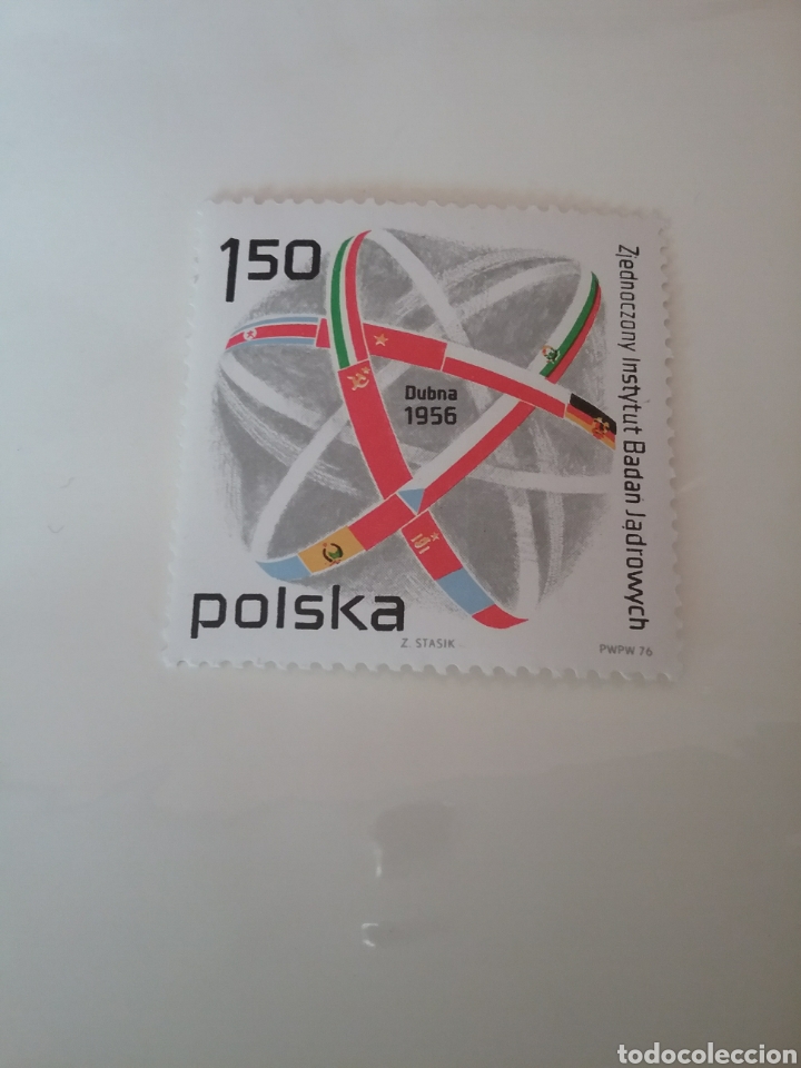 Timbres: Sellos R. Polonia (Polska) mtdos/1976/20 Aniv. Instituto unido investigacion nuclear/bandera/atomo/