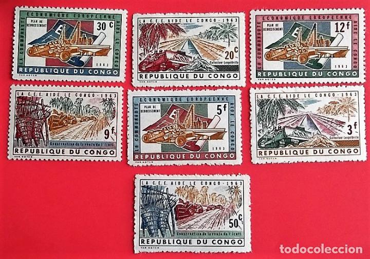 Timbres: Congo Belga. 507/13 Ayuda por la CEE: Colector Leopoldville, construcci&oacute;n de la carretera Ituri. 196