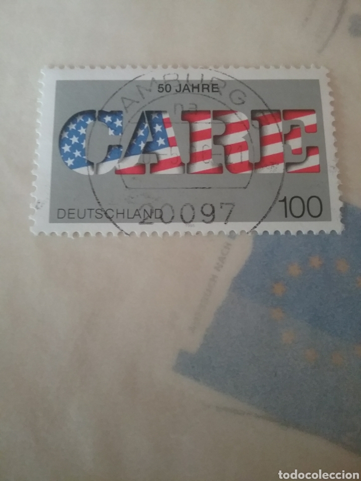 Francobolli: Sellos Alemania. R. Federal mtdos/1995/L Aniv. organizacion benefica CARE/simbolo/emblema/bandera/