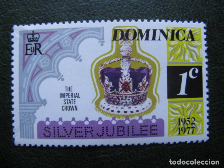 Sellos: dominica, 1977 corona imperial - Foto 1
