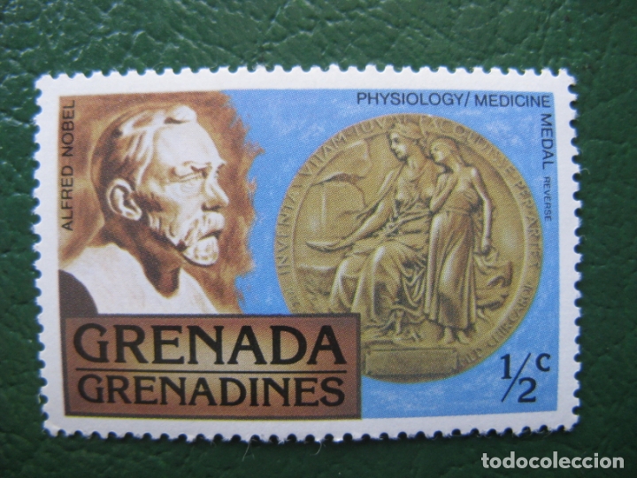 Sellos: grenada, medalla premios nobel - Foto 1