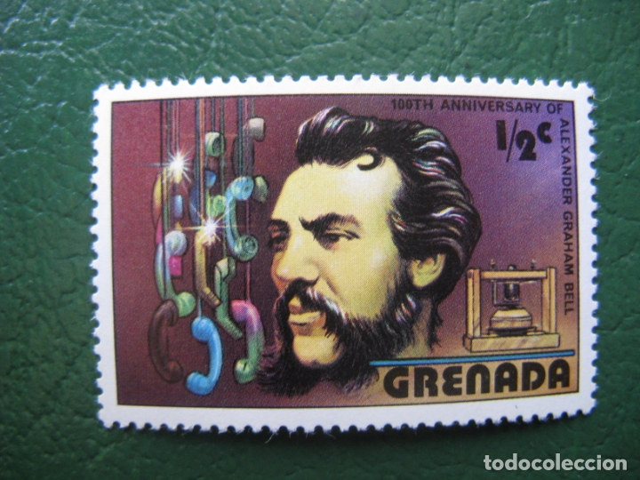 Sellos: grenada, centenario a.graham bell - Foto 1
