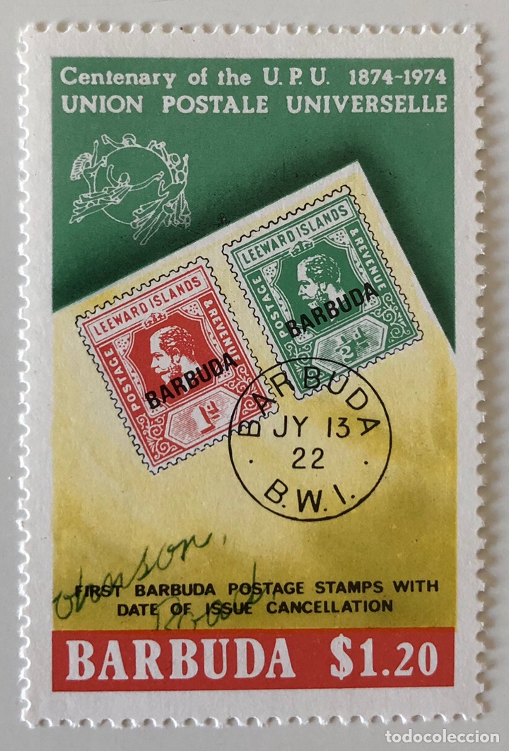 Sellos: Sello nuevo de Barbuda $ 1,20- UPU - Foto 1