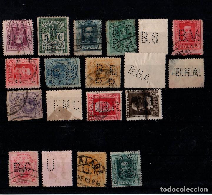Sellos: LOTE DE 19 PERFORADOS - Foto 1