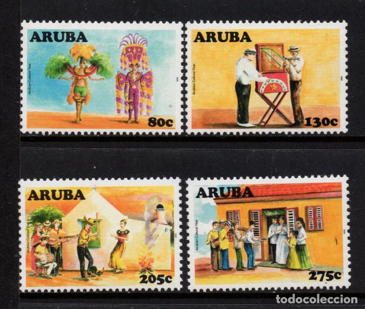 Sellos: ARUBA 399/402** - A&Ntilde;O 2008 - FOLKLORE DE ARUBA - Foto 1