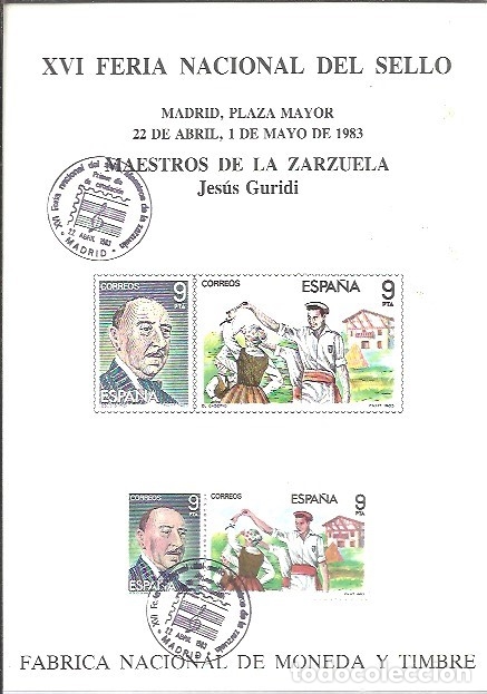 Sellos: MUSICA  MATASELLOS ESPA&Ntilde;A  1983 - Foto 1