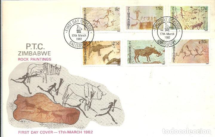 Sellos: FDC PREHISTORIA ZIMBABWE 1982 - Foto 1