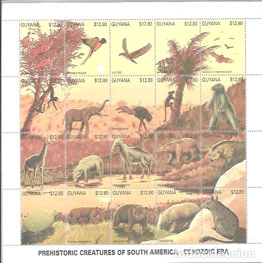 Sellos: TEME PREHISTORIA  H.B GUYANA - Foto 1