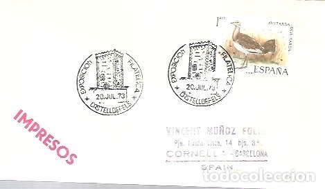 Sellos: MATASELLOS ESPA&Ntilde;A  1973  CASTELLDEFELS - Foto 1