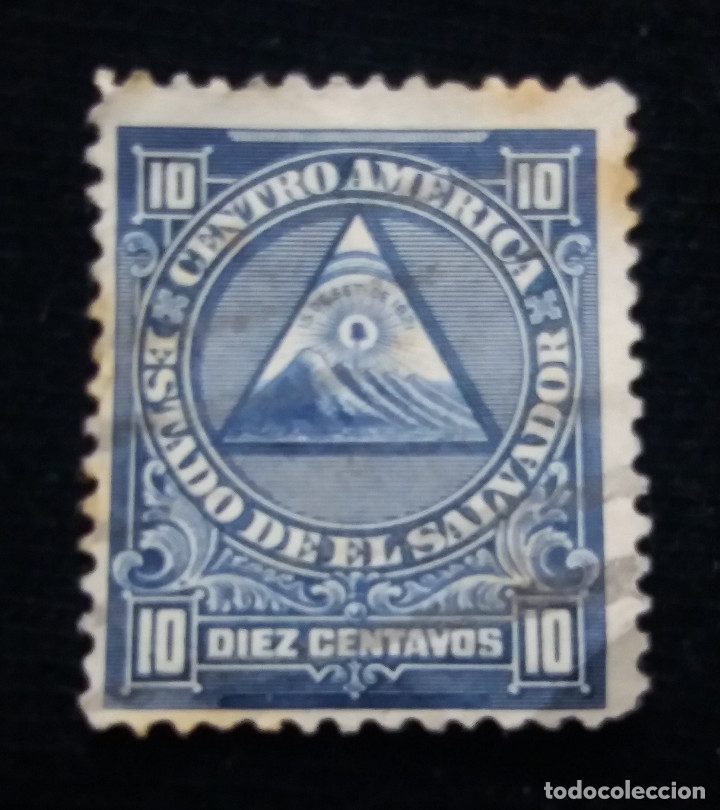 Stamps: CORREO EL SALVADOR, 10 CENTAVOS, 1920,
