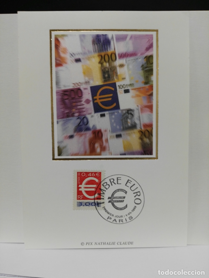 Sellos: FRANCIA. FDC M&Aacute;XIMA YVERT 3214. NUMISMATICA. EL EURO. - Foto 1