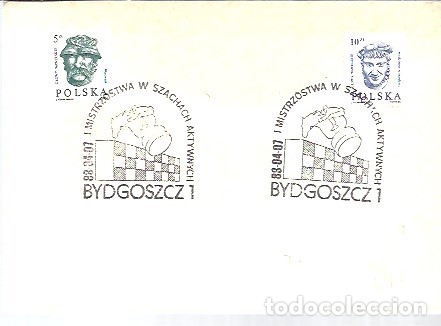 Sellos: AJEDREZ  POLONIA  1988 - Foto 1